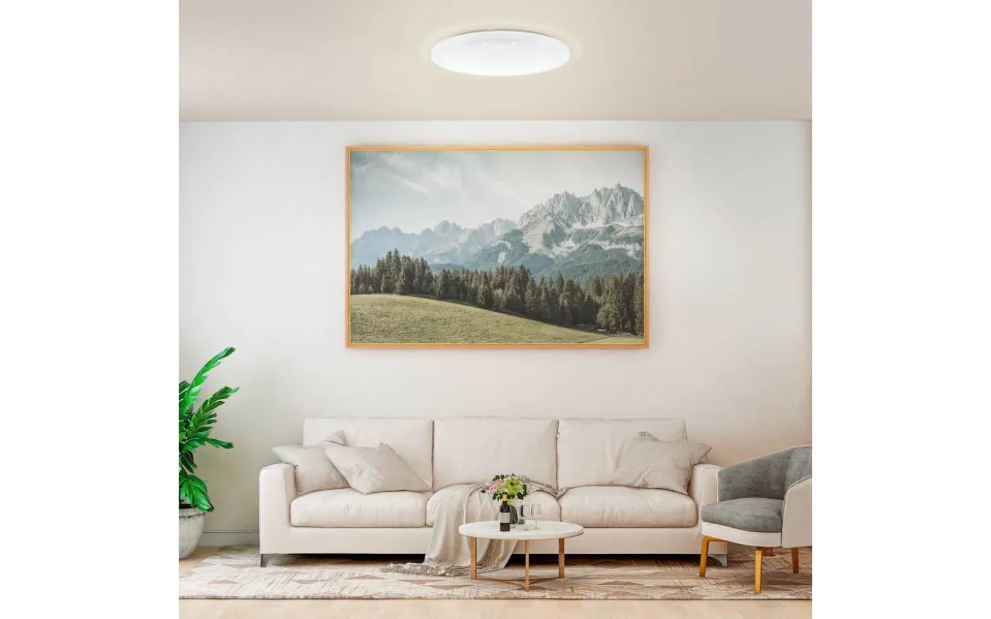 Frania Plafond 57cm LED 2700-6500K 32,5W med Fjärrkontroll Vit