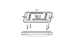 Frania Plafond 33cm LED 3000K 14,6W Vit IP44