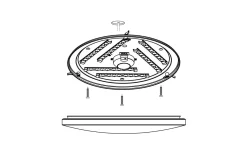 Frania Plafond Rund 43cm LED 3000K 33W Kristall Vit