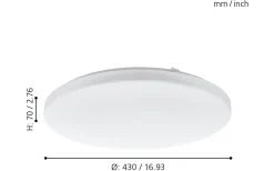 Frania Plafond Rund 43cm LED 3000K 33W Vit