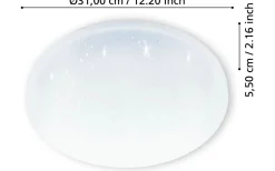 Frania-S Plafond 31cm LED 4000K 18W Vit IP44