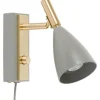 Frank 2.0 Vägglampa Grå/Mässing
