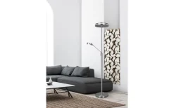 Franklin Golvlampa LED uplight borstad stål