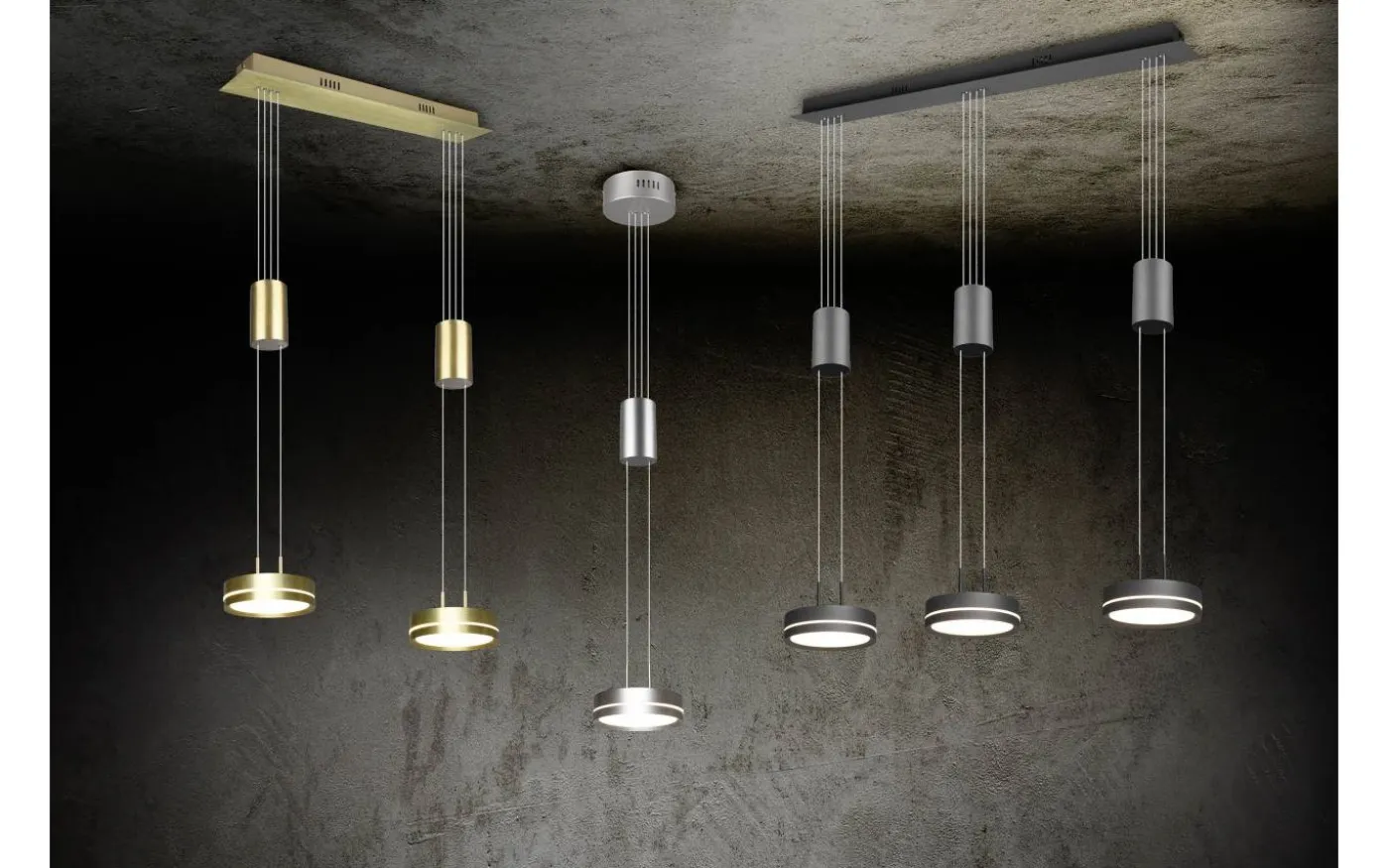 Franklin Takpendel LED 3-delad antracit