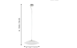 Frattina Plafond 43,5cm Eglo Connect LED 2700-6500K + RGB 27W Nickel