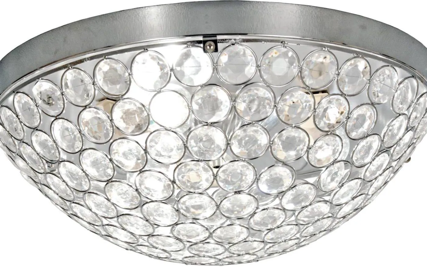 Freja Kristallplafond 40cm Krom