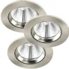 Fremont Spotlight 3-Pack LED 2700K 345lm 4,5W IP23 Borstad Stål