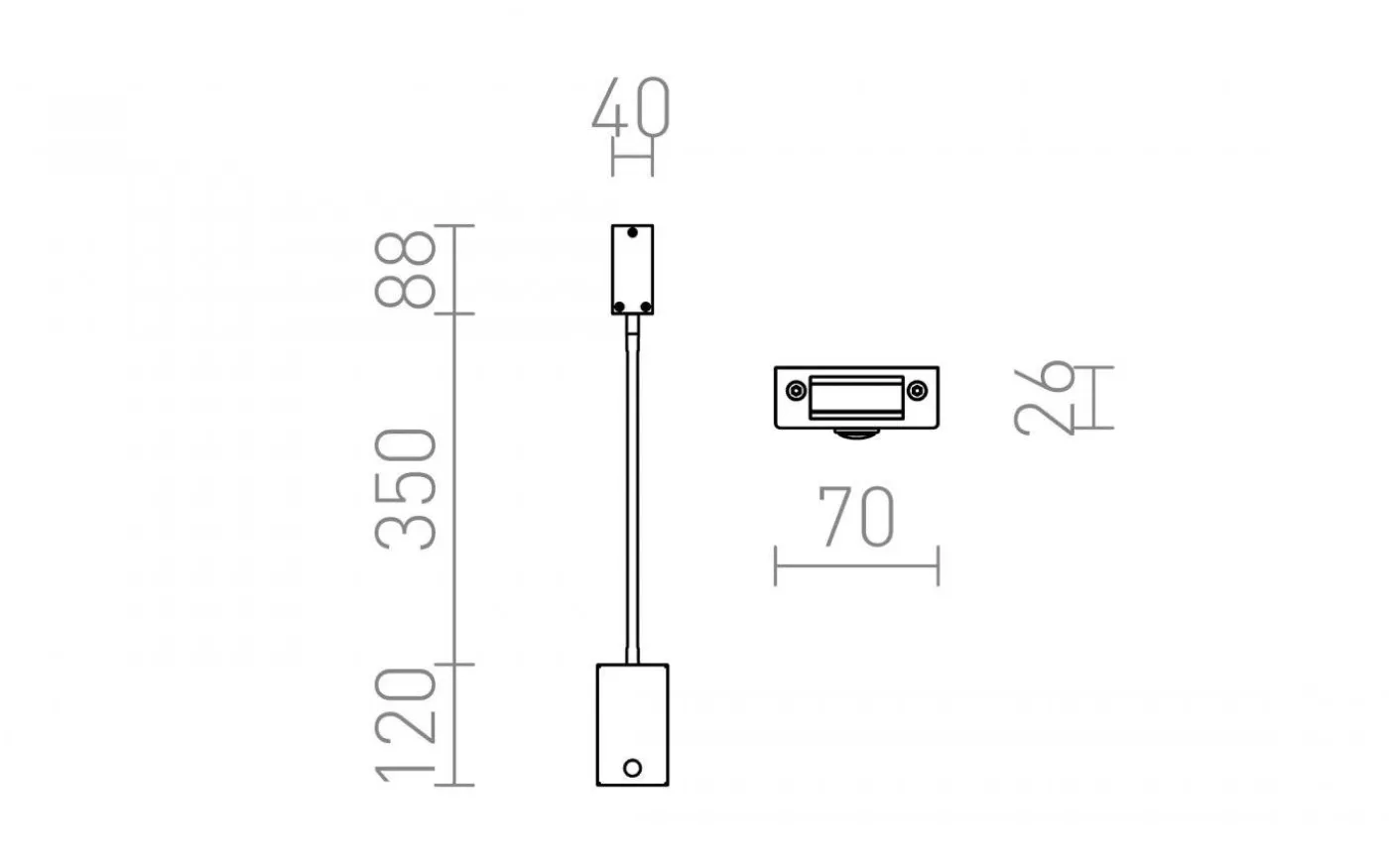 Frisco W Vägglampa Svart LED 4,2W 3000K