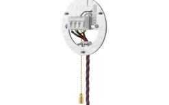 Fästplatta med brytare - Dragkedja i mässing