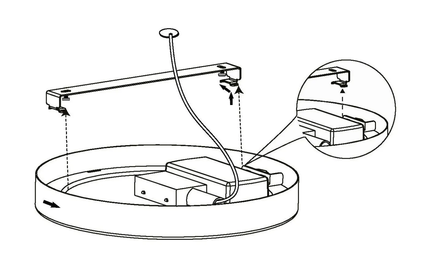 Fueva 5 Plafond 29cm LED 3000K 20,5W Krom IP44