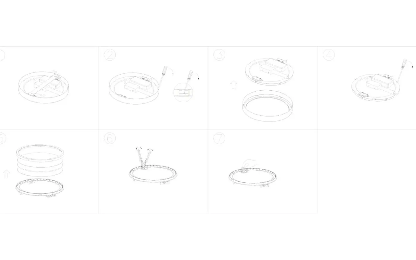 Fueva 5 Plafond 29cm LED 3000K 20,5W Krom IP44