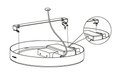 Fueva 5 Plafond 29cm LED 3000K 20,5W Svart IP44