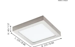 Fueva Plafond 22,5cm Eglo Connect LED 2700-6500K + RGB 15,6W Nickel
