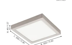 Fueva Plafond 30cm Eglo Connect LED 2700-6500K + RGB 21W Nickel