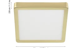 Fueva Plafond 21cm LED 3000K 17W Guld