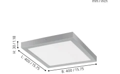 Fueva Plafond 40cm LED 3000K 22W Vit
