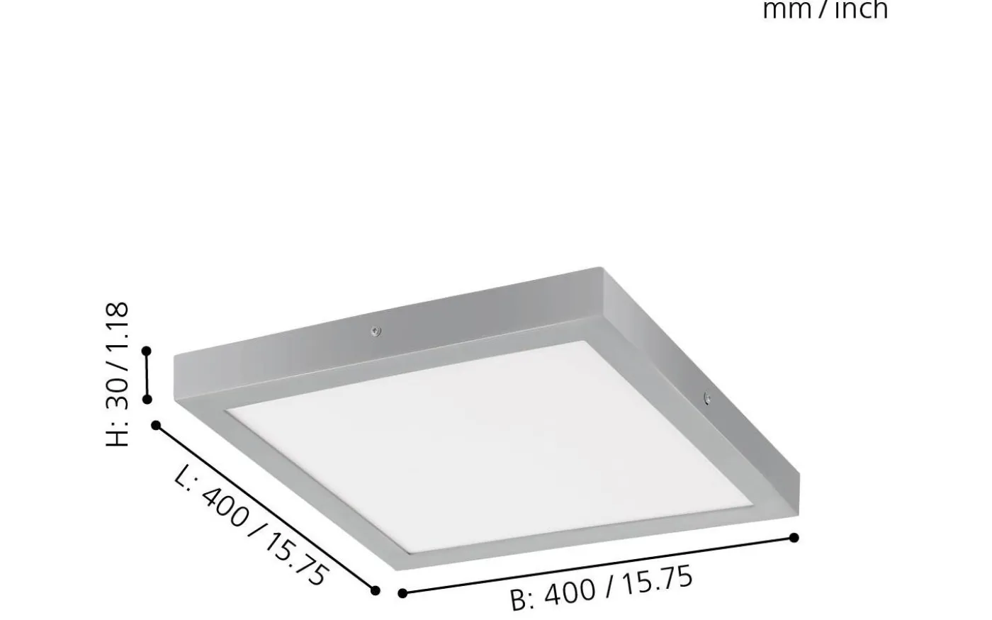 Fueva Plafond 40cm LED 3000K 22W Vit