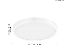 Fueva Plafond 22,5cm LED 2700-6500K 14W med Fjärrkontroll Vit