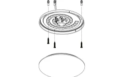 Fueva Plafond 30cm LED 2700-6500K 12W med Fjärrkontroll Kristall Vit IP44