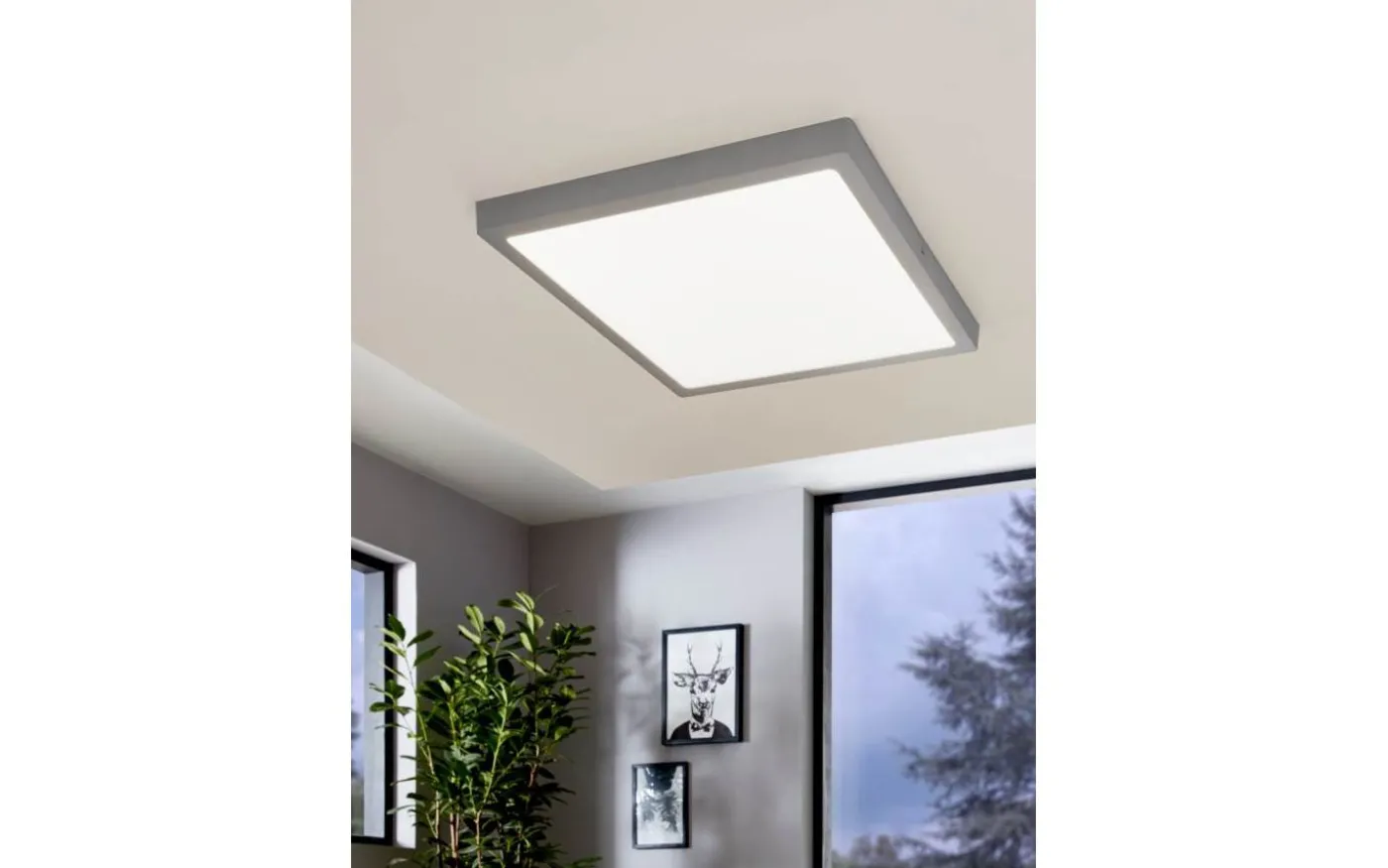 Fueva Plafond 40cm LED 4000K 22W Silver