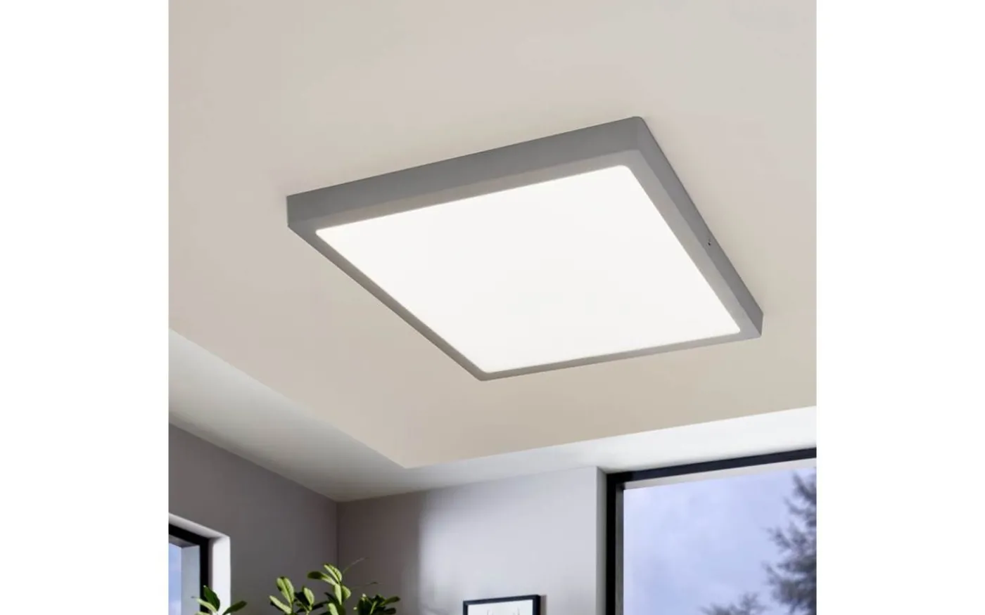 Fueva Plafond 40cm LED 4000K 22W Silver