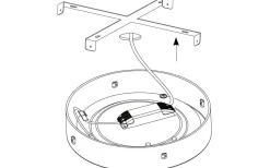 Fueva Plafond Rund 60cm LED 3000K 27W Vit