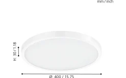 Fueva Plafond Rund 40cm LED 3000K 22W Vit