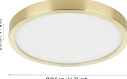 Fueva Plafond Rund 28,5cm LED 3000K 20,5W Guld