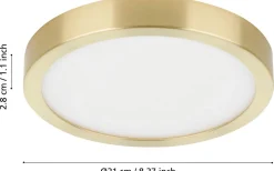 Fueva Plafond Rund 21cm LED 3000K 17W Guld