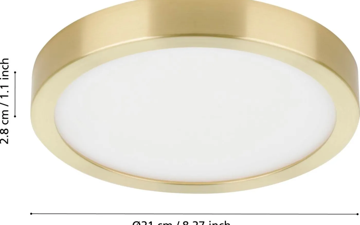 Fueva Plafond Rund 21cm LED 3000K 17W Guld