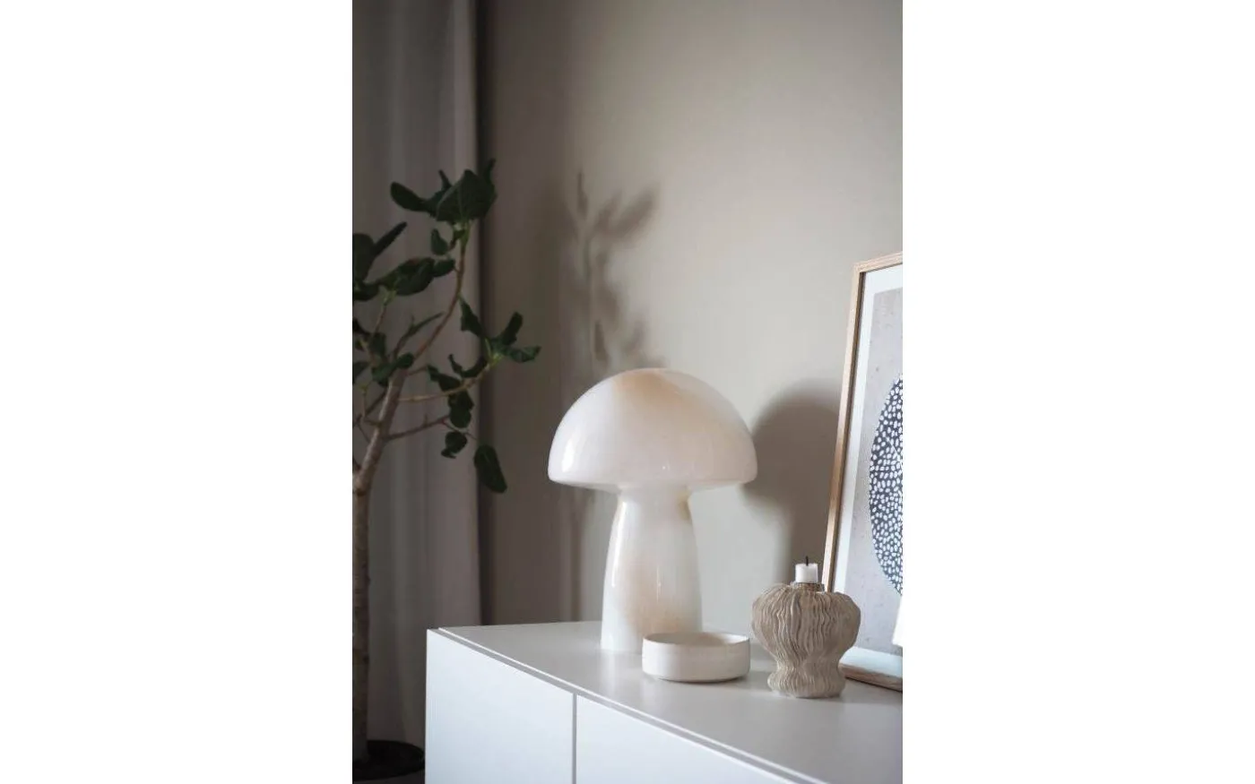 Fungo Bordslampa 42cm Beige