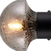 Fungo Vägglampa/Plafond 16cm Rök/Svart IP44