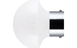 Fungo Vägglampa/Plafond 16cm Vit/Krom IP44