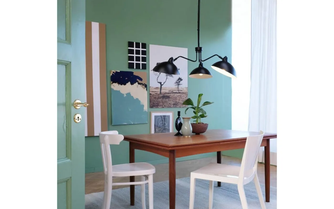 Futura Taklampa 95cm 3-arm Mattsvart