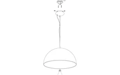 Gaetano Taklampa 53cm Svart/Guld