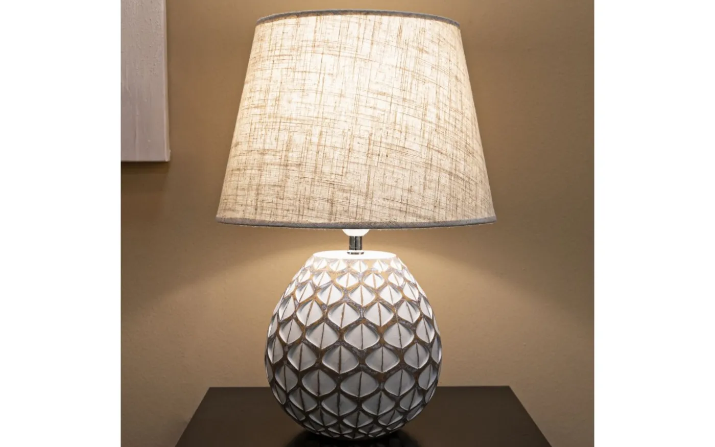 Gala Bordslampa 52cm Vit/Beige