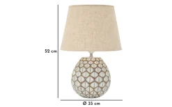 Gala Bordslampa 52cm Vit/Beige