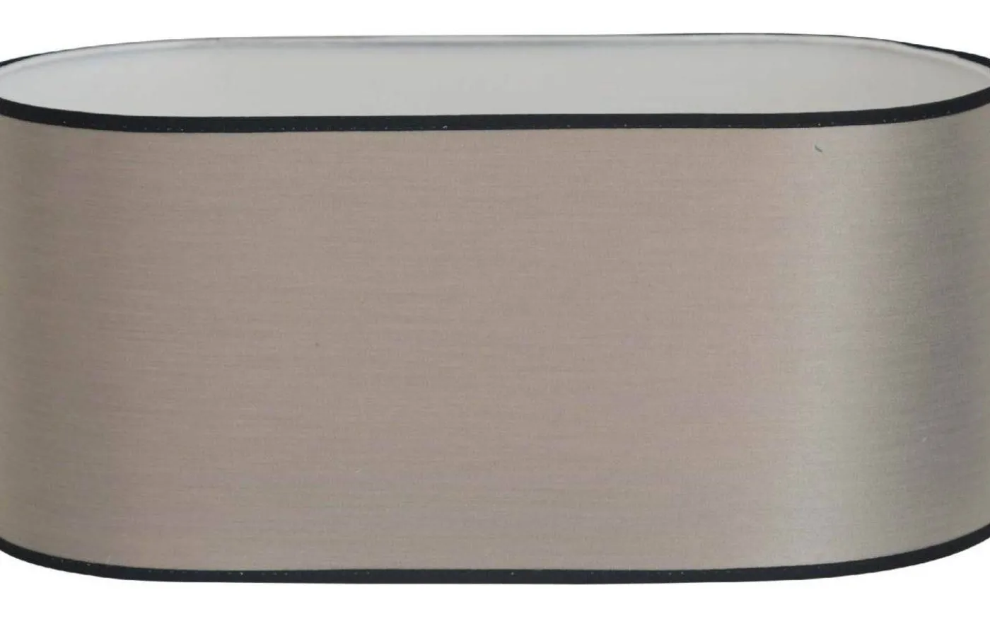 Galaxy Oval Lampskärm 45cm Natur Med Svart Band