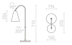 Garbo Bordslampa 71cm Svart krom