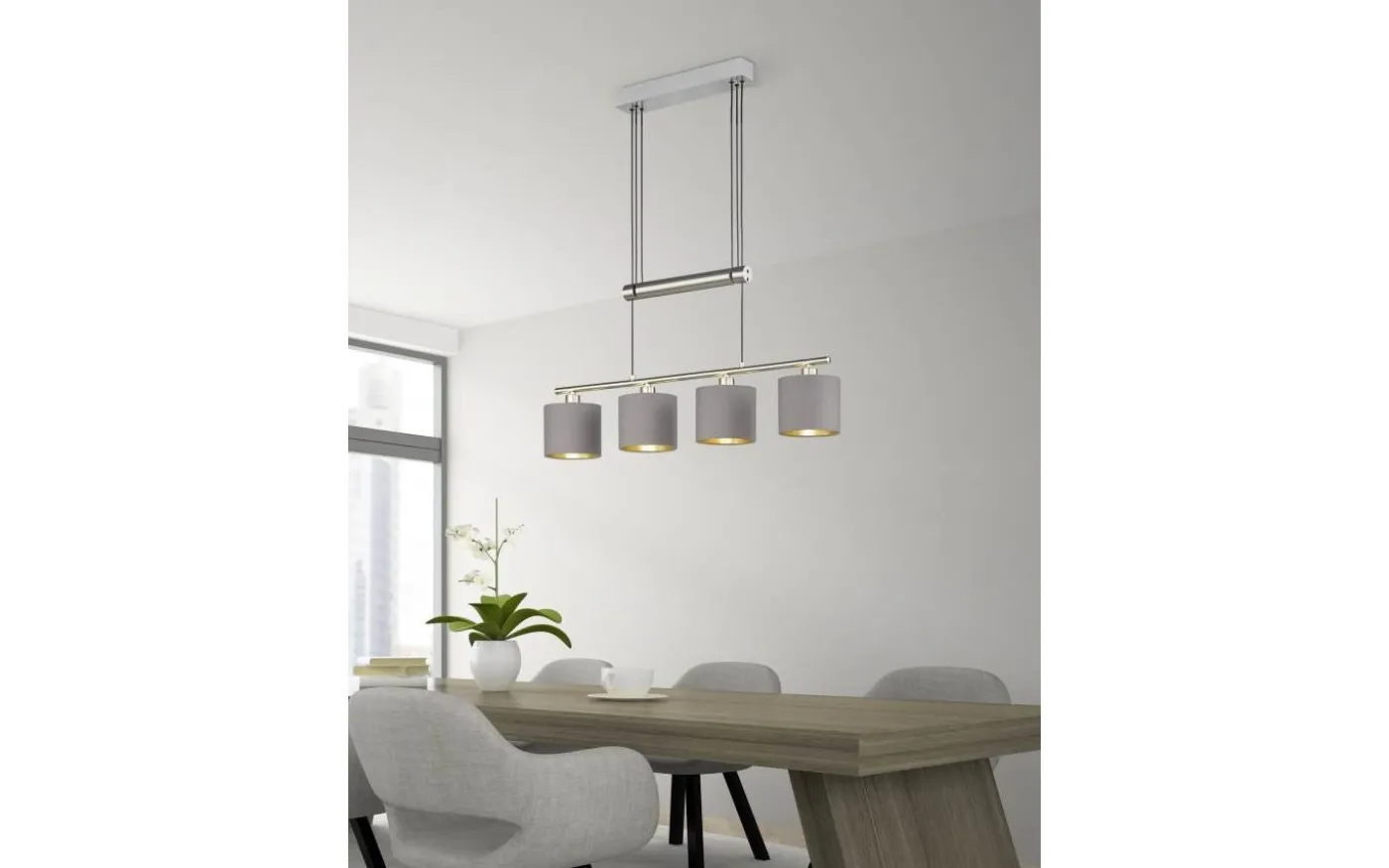 Garda Takpendel 4xE14 borstat stål