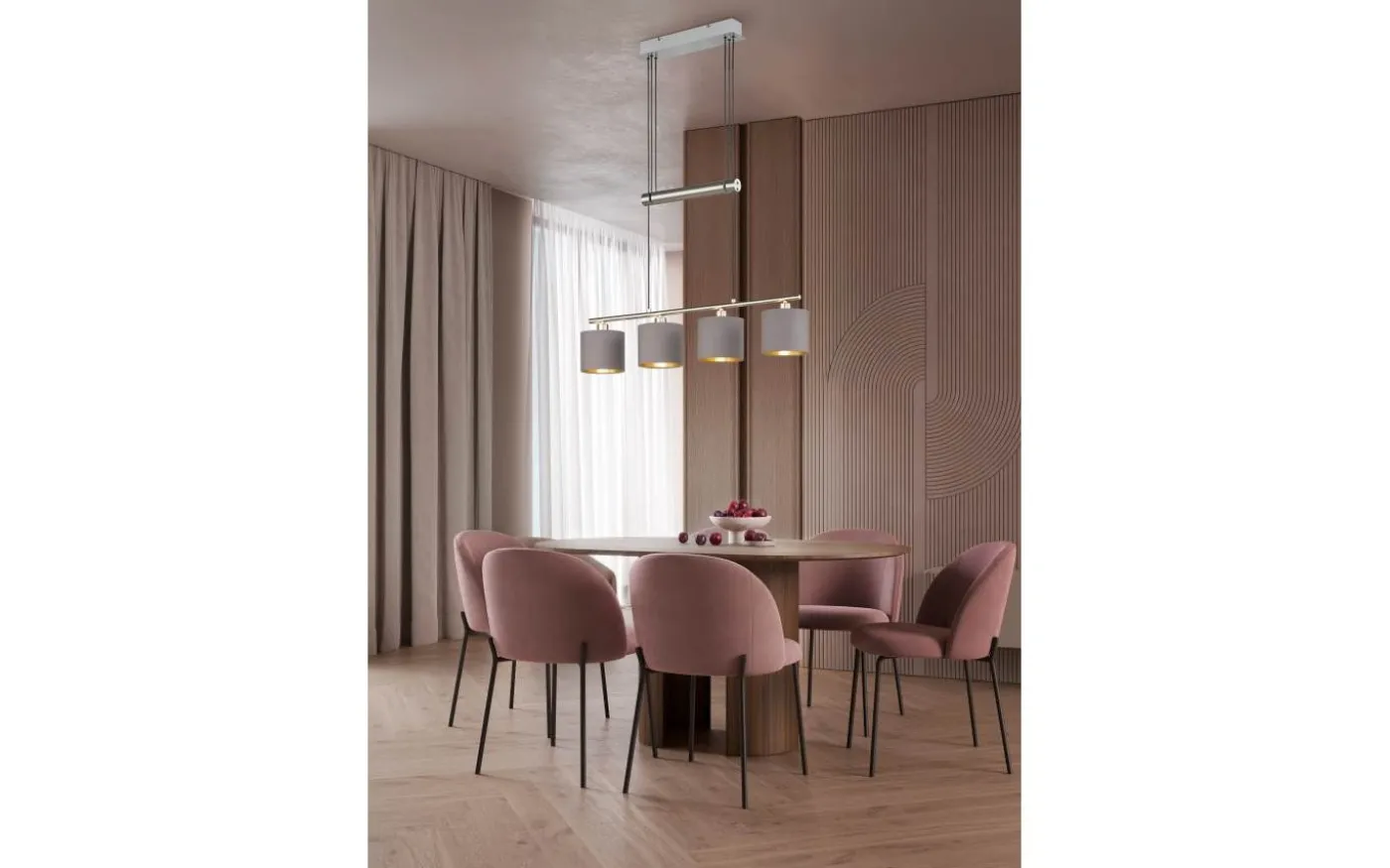 Garda Takpendel 4xE14 borstat stål