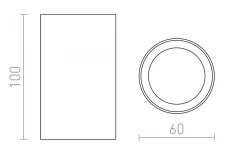 Gaya Takspotlight Vit GU10
