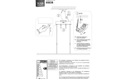 Gemini Taklampa 91cm LED 23W 3000K Bladguld
