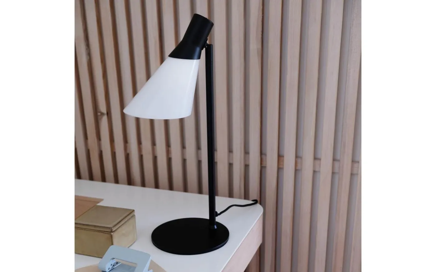 Gent Skrivbordslampa 48cm Opal/Svart