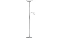 Gerry Golvlampa E27+E14 borstat stål