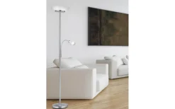 Gerry Golvlampa E27+E14 borstat stål