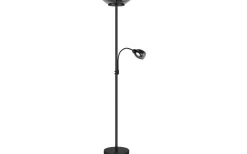 Gerry Golvlampa 2xE27 + E14 mattsvart med läslampa