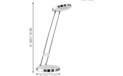 Gexo Skrivbordslampa 32cm LED 3000K 2,5W Vit