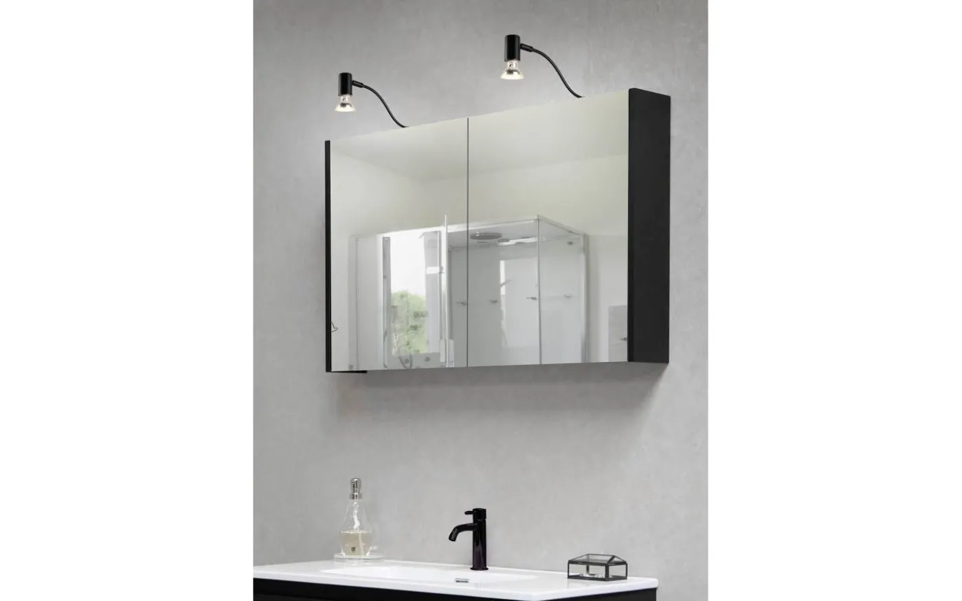 Giada H2O Skåpslampa 1-dels GU10 mattsvart IP44