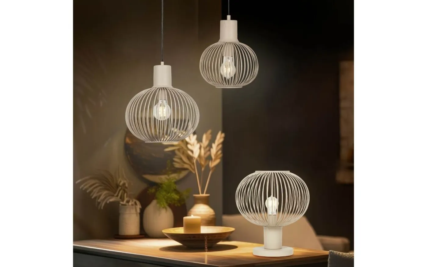 Gila Bordslampa 33cm E27 sandfärgad